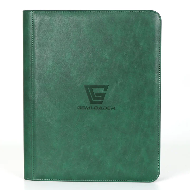 Premium 3''X4'' toploader fit collector's binder (216 pockets), Green